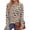 Apricot-Floral, variant on Womens Long Sleeve Shirts Fall Tunic Tops Casual Crewneck Floral Blouses