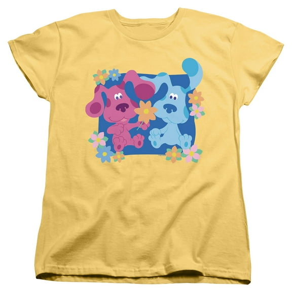 Blue's Clues (Classic) Magenta and Flowers Women's T Shirt