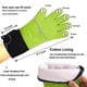 thumbnail image 3 of 1 par de guantes de cocina resistentes al calor, guantes de silicona para barbacoa, guantes para horno de cocina, color verde, 3 of 5