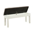 thumbnail image 3 of Powell Storage Bench with Upholstered Seat and Storage, White, 3 of 8