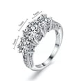 thumbnail image 6 of Multi-color AAA Cz Wedding Band Women's 925 Silver Filled Stylish Ring Size 6-10, 6 of 6