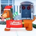 thumbnail image 7 of GOOSH 5 FT Length Christmas Inflatables Dachshund Dog, Blow Up Yard Decoration Clearance with LED Lights Built-in for Holiday/Party/Yard/Garden, 7 of 7