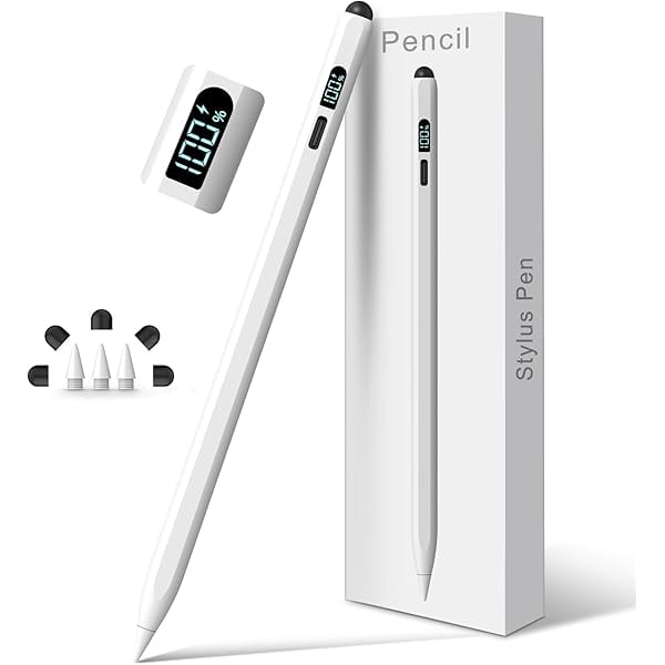 wonima11 Digiroot iPad Apple Pencil 2025-2018, LED Power Display Dual-Tip Stylus Pen with 3X Fast Charge, Compatible for iPad A16 11/10/9/8/7/6, Pro 11"/12.9"/13''/M4, Air M3/M2/5/4/3, Mini 7/6/5