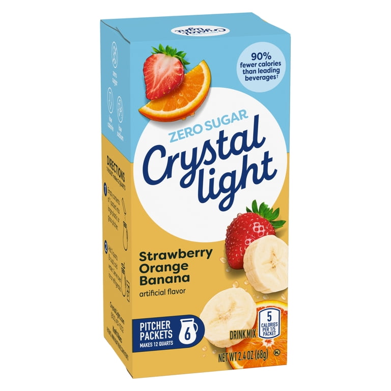 2 pack) Crystal Light Drink Mix, 6 Pitcher Packets, for Flavorful