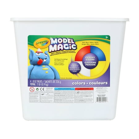Crayola Model Magic Primary Colors Modeling Compound, 2 lb. Resealable Bucket