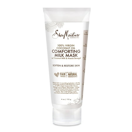 SheaMoisture 100% Virgin Coconut Oil Comforting Milk Mask Sulfate-Free, 4oz