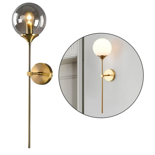 Applique d'Éclairage Moderne pour Intérieur, Appliques Murales avec Douille E14, Gris Fumée