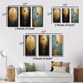 thumbnail image 4 of Designart "Vintage Minimalism Full Moon Mystery II" Modern Geometric Framed Wall Art Set Of 3 - Gold Abstract Geometric Frame Gallery Set For Office Decor, 4 of 6