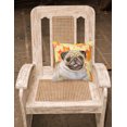 thumbnail image 2 of Carolines Treasures BB9979PW1818 Fawn Pug Fall Fabric Decorative Pillow, 2 of 2