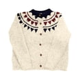thumbnail image 5 of Winter Sweaters for Women Fair Isle Knit Cardigan With Round Neck Ugly Christmas Sweaters, 5 of 5