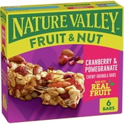 Nature Valley Chewy Fruit & Nut Granola Bars, Cranberry Pomegranate, 6 Bars, 6.7 OZ