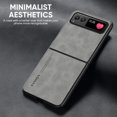 thumbnail image 6 of SaniMore Case for Motorola Razr 40 (2023), Luxury PU Leather Lens Protection Metal Hidden Bracket Slim Lightweight Shockproof Anti-fall Bumper Drop Resistant Shell for Motorola Razr 40 - Gray, 6 of 10