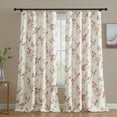thumbnail image 6 of THD Yasmine Floral Room Darkening Rod Pocket Light Filtering Curtain Panels - Set of 2, 6 of 7