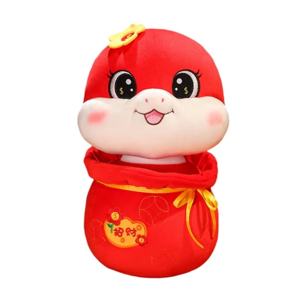 Muñeco de peluche de serpiente para el año Nuevo chino 2025, figura de serpiente, mascota animal para festivales, reuniones en casa y fiestas del año 23 centímetros