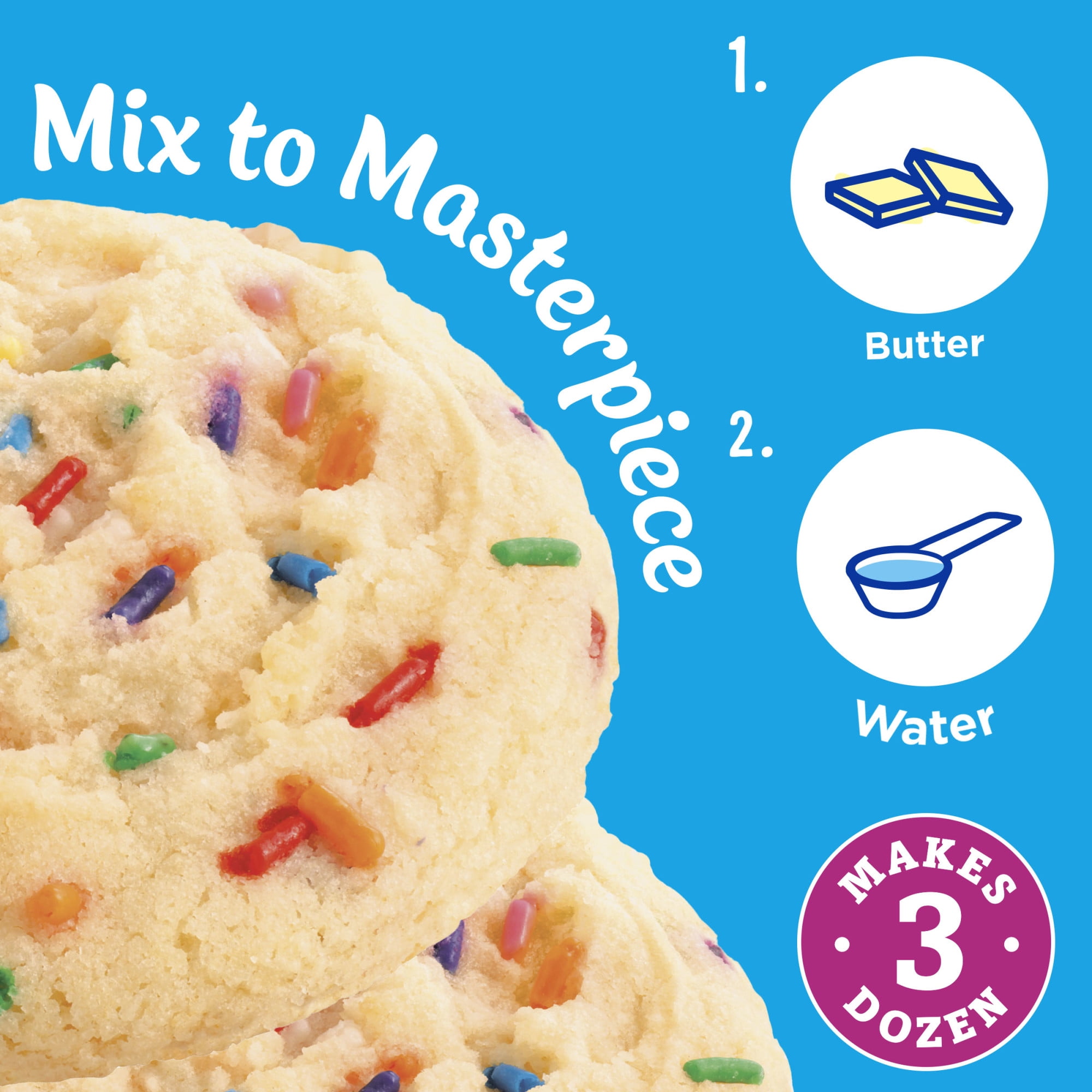 (6 pack) Pillsbury Funfetti Sugar Cookie Mix with Candy Bits, 16 oz Pouch