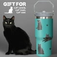 thumbnail image 5 of Cat Gift for Cat Lover,30 oz Cat Tumbler Stainless Steel Insulated with Handle (Cat-Blue, 30 oz), 5 of 6