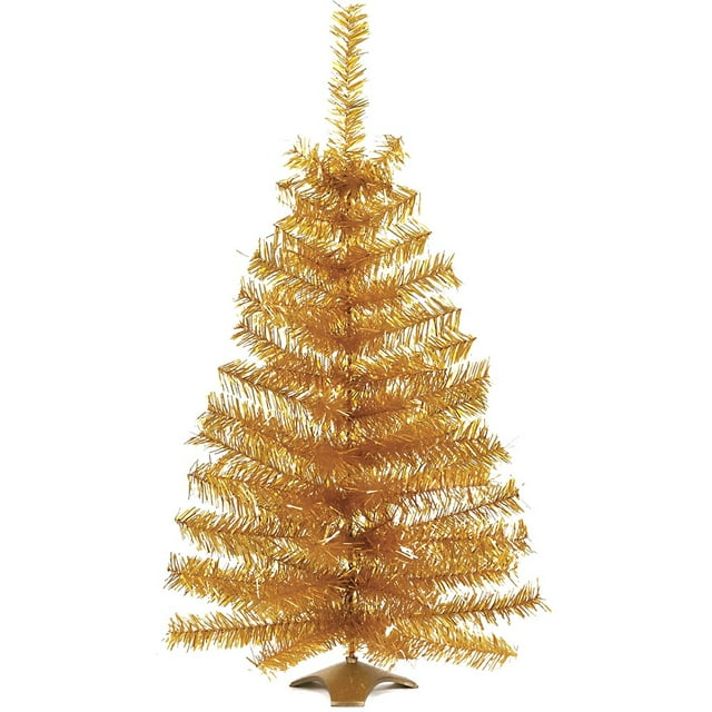 Arbolito Navideño 60 CM Oro Naviplastic Árbol De Navidad Para Escritorio