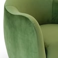 thumbnail image 6 of Cassilda Mid-Century Modern Velvet Upholstered Swivel Chair in Green, 6 of 6