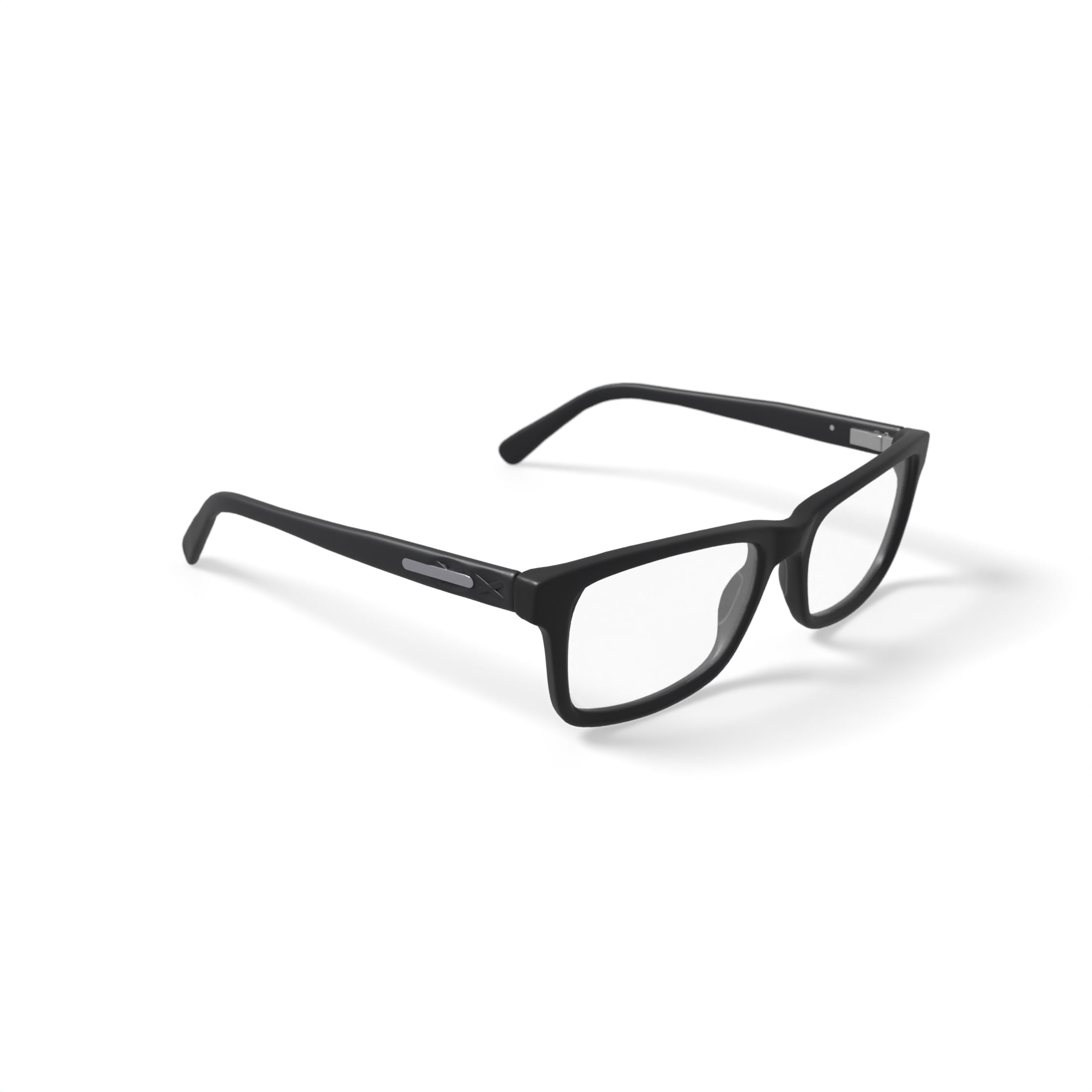 M America Men's MU114FBLK0053 Rectangular Prescription Eyeglasses with Case, Black