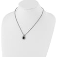 thumbnail image 4 of 14K/Silver Two-Tone Sterling Silver With 14K Black Onyx Necklace (18 X 14) Made In Thailand qtc1208, 4 of 5