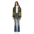 thumbnail image 2 of Jason Maxwell Women's and Women’s Plus Size Mixed Media Faux Shearling Jacket S-3X, 2 of 5