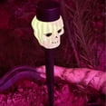 thumbnail image 4 of 2 Pcs Halloween Pumpkin Solar Light Decorations Outdoor Waterproof Skull Pumpkin Light for Garden Balcony Yard Lawn Pathway Walkway Garden Solar Powered Outdoor Decor Stunning Halloween Decorations, 4 of 6
