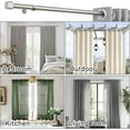 thumbnail image 6 of Single Curtain Rods,with Square Cylindrical Aluminum Alloy Finials,1 Inch Heavy Duty Drapery Rods Adjustable Length 144-164"(12-13.6ft),Satin Nickel, 6 of 14