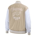 thumbnail image 3 of Women's WEAR by Erin Andrews Tan Buffalo Bills Tonal Full-Zip Bomber Jacket, 3 of 5