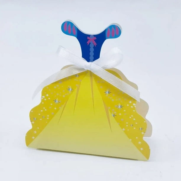 Caja de regalo con diseño de vestido de princesa para fiesta de cumpleaños, suministros para Baby Shower, decoración de boda, con temática de Prinzessin