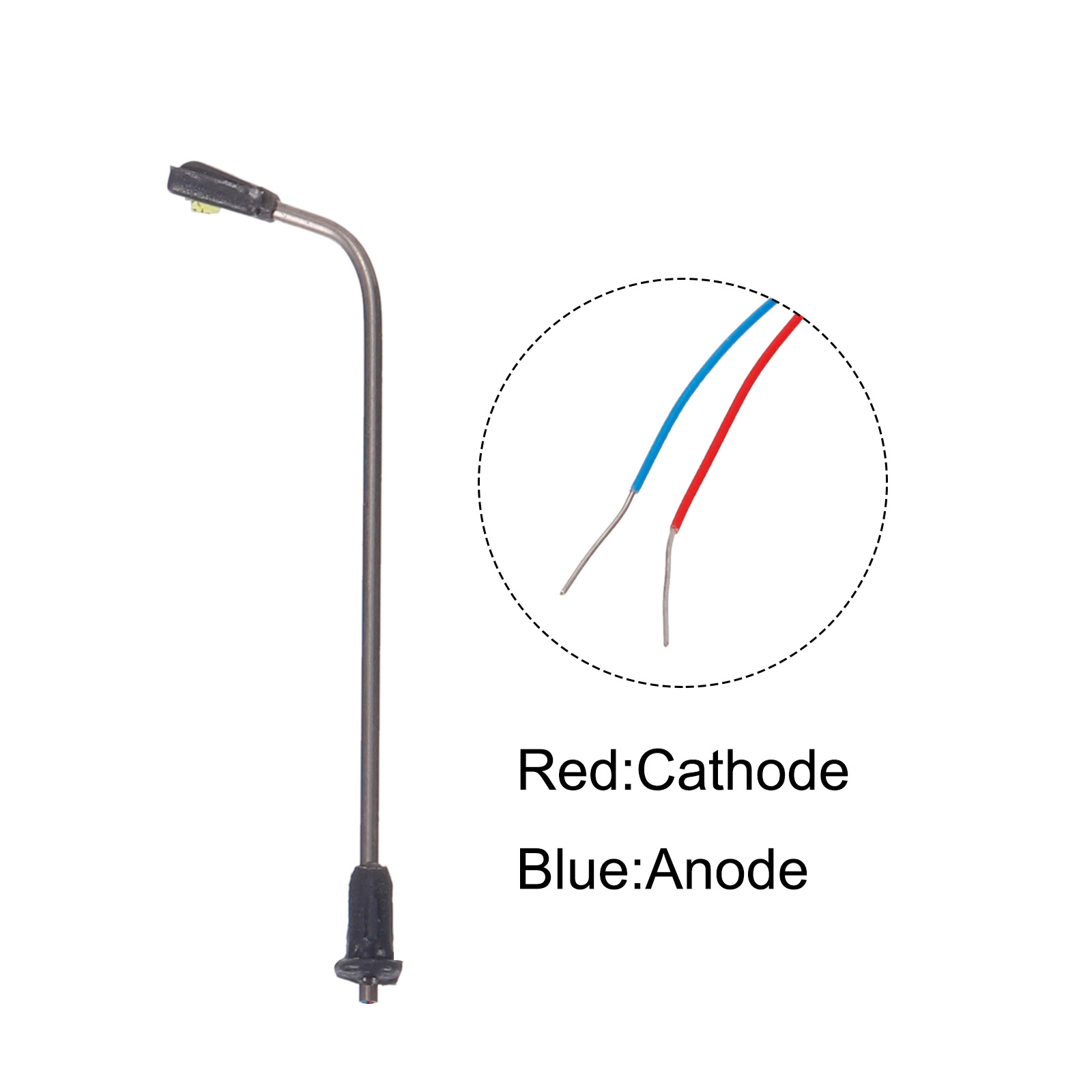 Lot de 1 lampadaires DEL en plastique échelle 72 pour aménagements de