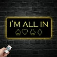 thumbnail image 2 of Handmadetneonsign Custom I'm All In Poker Metal Wall Art With LED Light, Personalized Poker Game Player, 2 of 4