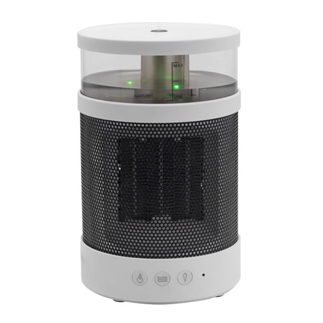 Ventilador caliente Calentador de escritorio PTC Calefacción Hogar Oficina Calentador pequeño 3 en 1 Calentador de espacio Humidificador Luz nocturna Invierno Calentamiento instantáneo Romacci Ventilador caliente