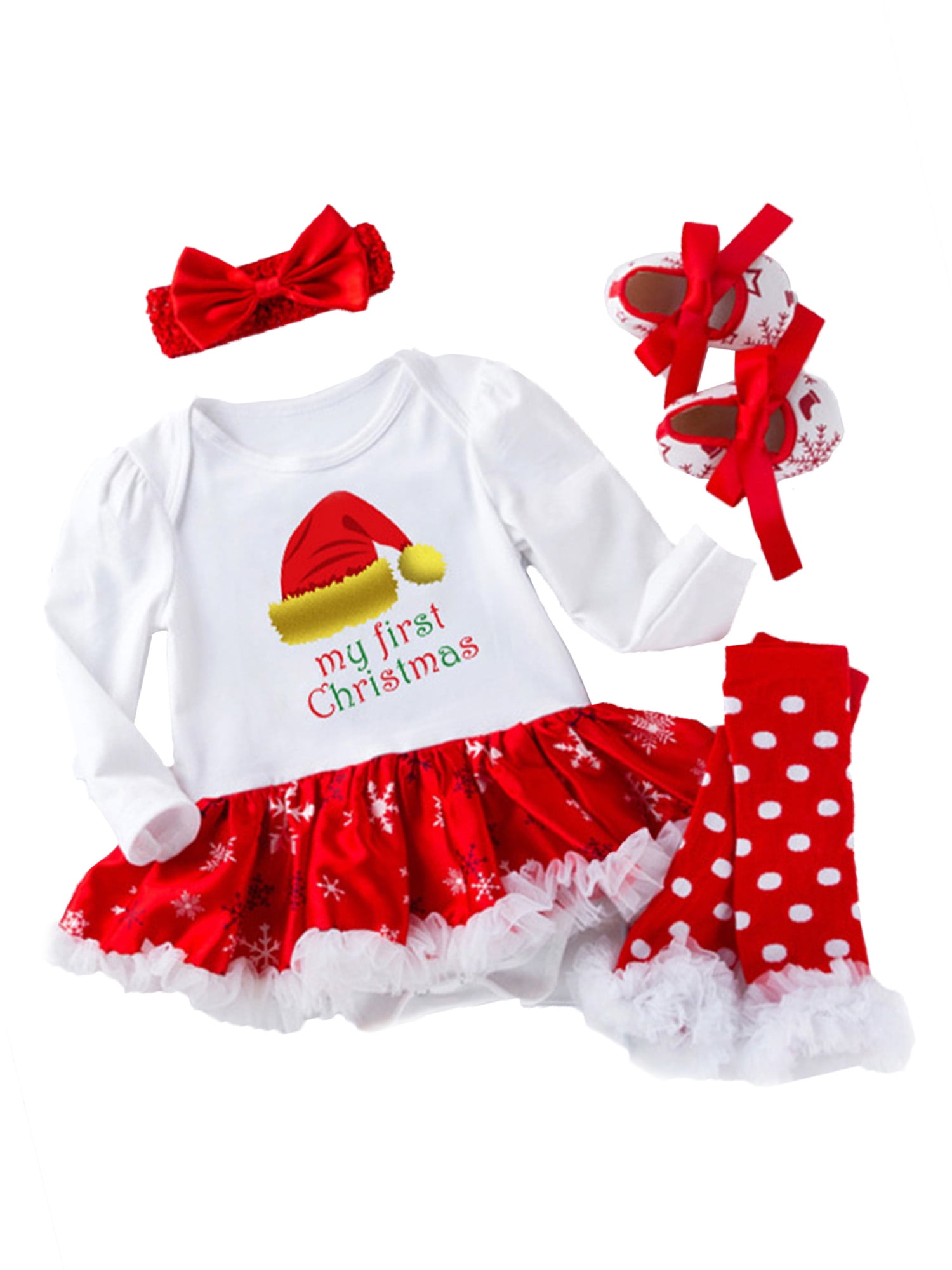 Details about   Baby Girls Boys Infant My First Christmas Top Pants Set Legging Xmas Outfit Suit