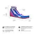 thumbnail image 2 of JumpOrange Commercial Grade Inflatable 18' Princess Tiara Super Party Water Slide, 100% PVC VINYL With Air Blower, 2 of 9