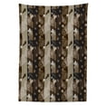 thumbnail image 3 of Ambesonne Brown Tablecloth Rectangular Table Cover, Coffee Typo Hearts Beans, 60"x90", Brown, 3 of 4