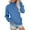 Blue, variant on Sweaters for Women Mockneck Sweatshirt Plain Loose Fit Crewneck Sweatshirts Casual Long Sleeve Fall Hoodies Sweaters