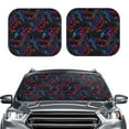 thumbnail image 2 of Kll Sea Turtle Windshield Sun Shade 2-Piece Foldable Car Front Window Sunshade For Most Sedans Suv Truck- Large, 2 of 7