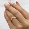 thumbnail image 6 of JEWELEGANT Round Brilliant Cut Moissanite Curved Wedding Band , Stackable Anniversary Ring for Women, 6 of 8