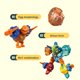 thumbnail image 5 of World Camp Cretaceous Toys 4 Piezas 2 En 1 Dinosaur Robot Transforming Toys Divertido Y Rompecabezas Dinosaur Robot Safe Transforming Dinosaur Figure Muyoka Hogar, 5 of 6
