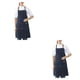 thumbnail image 2 of Delantales de vaqueros Yuarrent para hombres con bolsillos delanteros Azul Halter Negro, 2 of 6
