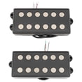 thumbnail image 3 of Artec MMC6 Ceramic Soapbar Style Bass Pickup Neck Bridge Pickups Set 14.6K for 6-String MusicMan Style Bass, Black, 3 of 5