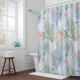 thumbnail image 3 of Summer Marine Life Bathroom Shower Curtain, Blue Starfish Coral Shell Waterproof Washable Soft Bath Curtain for Bathtub Decor with 12 Hooks&Grommet, 36x78 Inch, 3 of 9