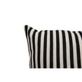 thumbnail image 6 of Creative Co-Op Woven Cotton Striped Pillow, Black and Cream, 6 of 6