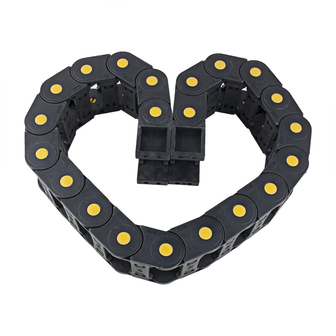 R55 25mm x 57mm Black Plastic Open Type Cable Drag Chain Wire Carrier 1M Length