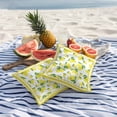 thumbnail image 5 of Summer Lemon Outdoor Pillow Covers Pack of 2 Fruit Farmhouse Leaf Yellow Edge Waterproof Throw Pillow Covers Decorative Cushion Cases for Patio Garden Tent Balcony Couch 24x24 inch, 5 of 9