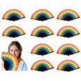 thumbnail image 1 of Ventilador de mano plegable AMS Rainbow Pride x10, 1 of 7