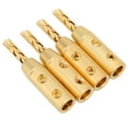 thumbnail image 3 of Speaker Cable Connector, Secure Open Screw  Clear Sound BFA Banana Plug Gold Plated  For AV Receiver For Wall Panel, 3 of 8