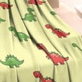 thumbnail image 3 of Yellow Cartoon Dinosaurs Pattern Blanket,Comfortable Soft Flannel Throw Blanket,All Season,Warm Lightweight Blankets for Sofa Bed Couch Living Room Chair,30"x40", 3 of 4