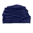 thumbnail image 5 of ZACPNCV Swim Cap for Women Solid Color Nylon Swim Cap with A Pleated Headband Navy Free Size, 5 of 7