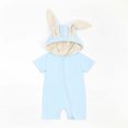 thumbnail image 2 of Toddler Baby Girls Boy Clothes Summer Romper Rabbit Ears Hooded Short-sleeved Jumpsuit Kids Summer Outfits, 2 of 8
